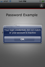 Password Example Login Not Ok