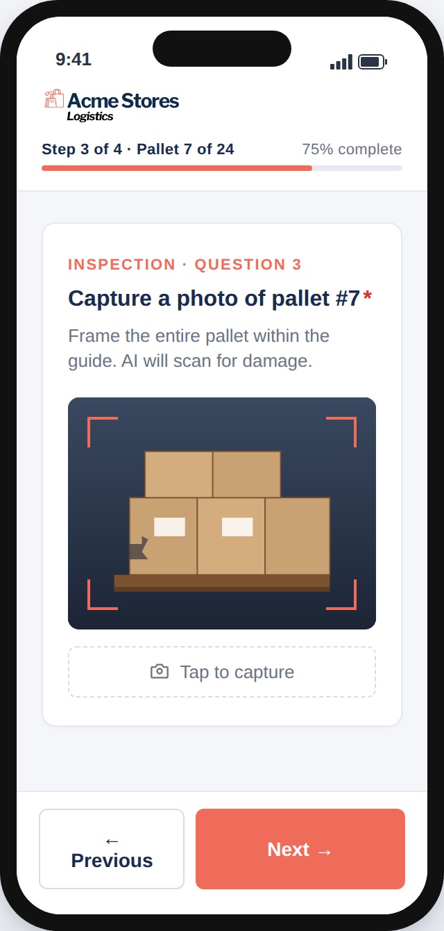 Defect Detection App Screen